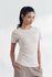Cielcoco CLWT8100 Askin Fresh 半袖 レディース 冷感 スリムフィット アクティブウェア ワークアウト トップ Tシャツ _  Cream Beige  _ 韓国製